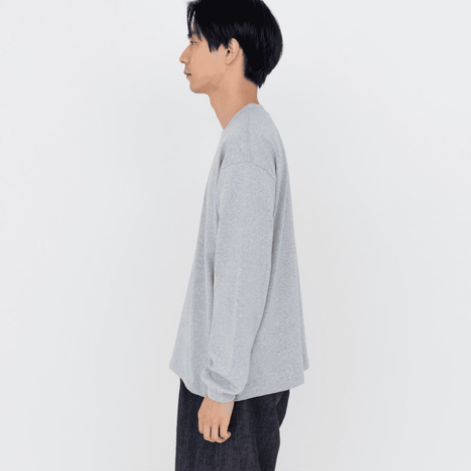 JAPAN FIT Men's Long Sleeve T-Shirt - Grey Melange / S