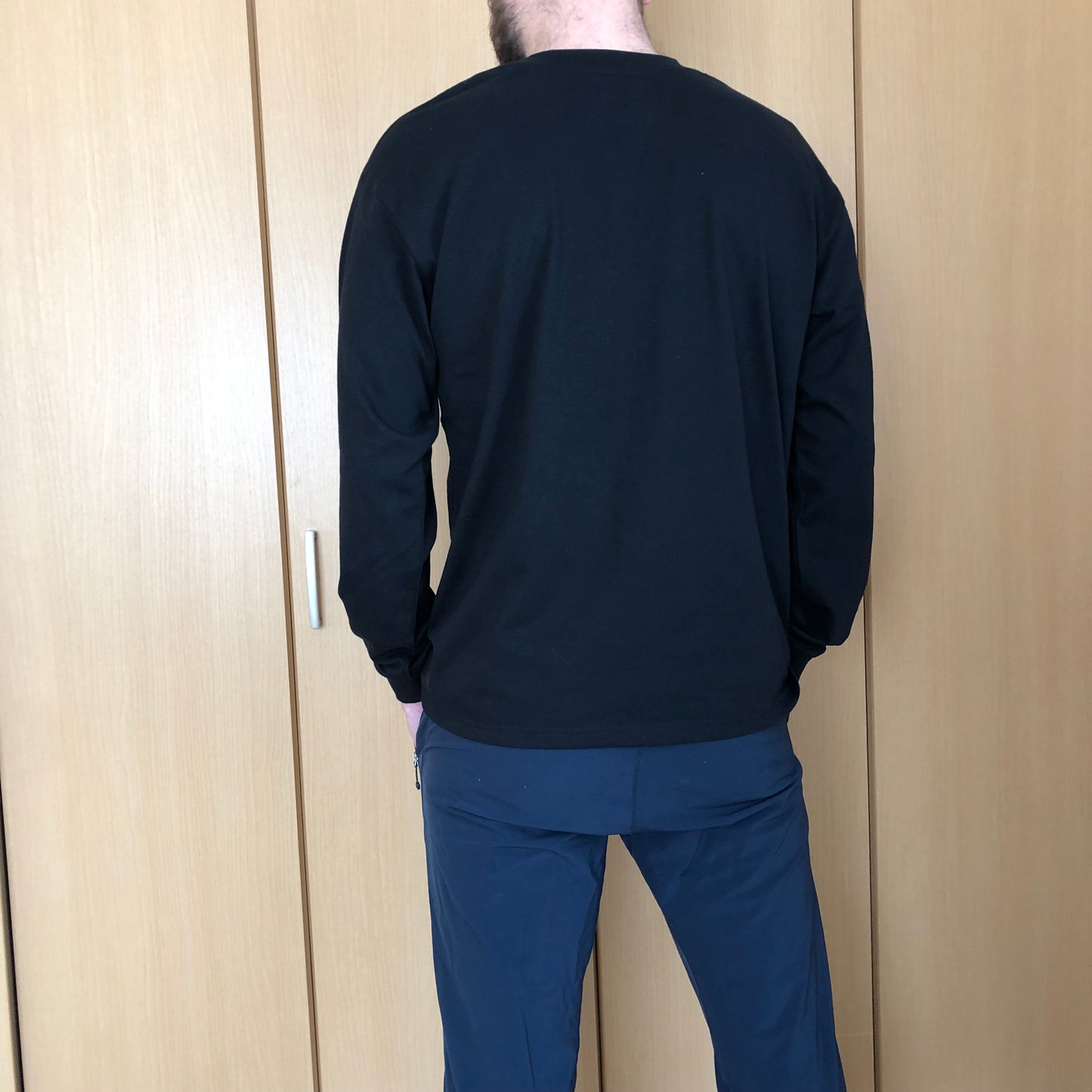 JAPAN FIT Men's Long Sleeve T-Shirt - Black / S