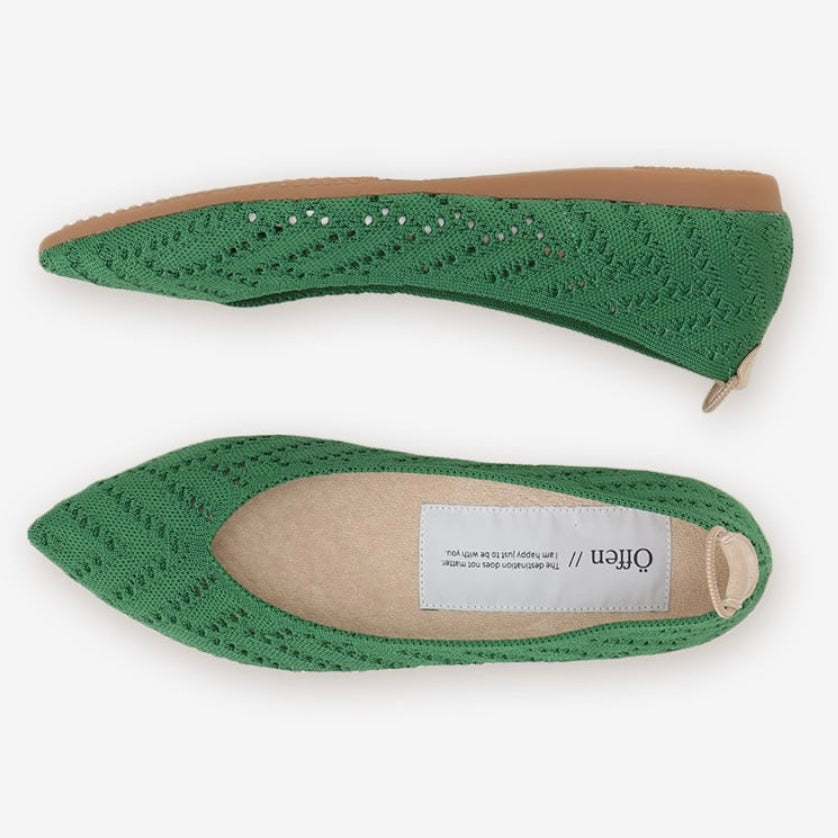 pointed-CROCHE - GREEN